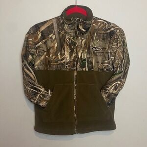 Drake Waterfowl Youth MST Eqwader Full Zip Camo Jacket Size 10 Hunting Outdoors